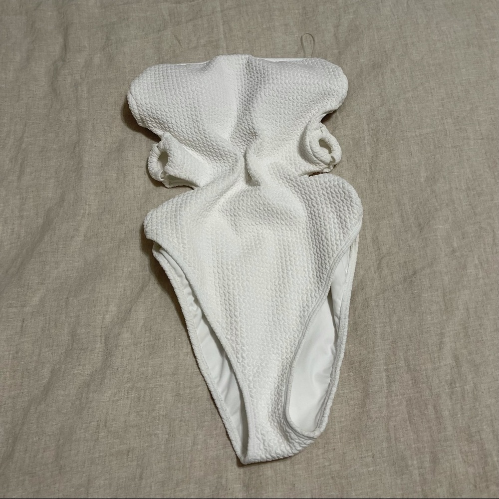 White Forever 21 one piece Bathing suit